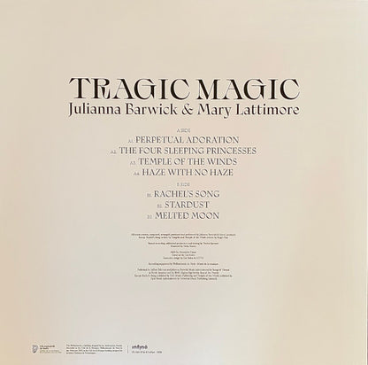 Julianna Barwick & Mary Lattimore – Tragic Magic (LP, Forest Canopy Green, Infiné, 2026) Back Cover