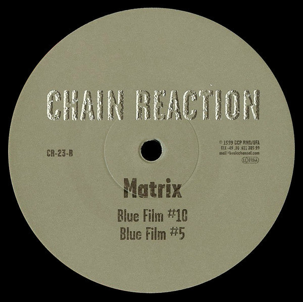 Matrix – Isolated Dot (12", Chain Reaction, 1999) Back Cover