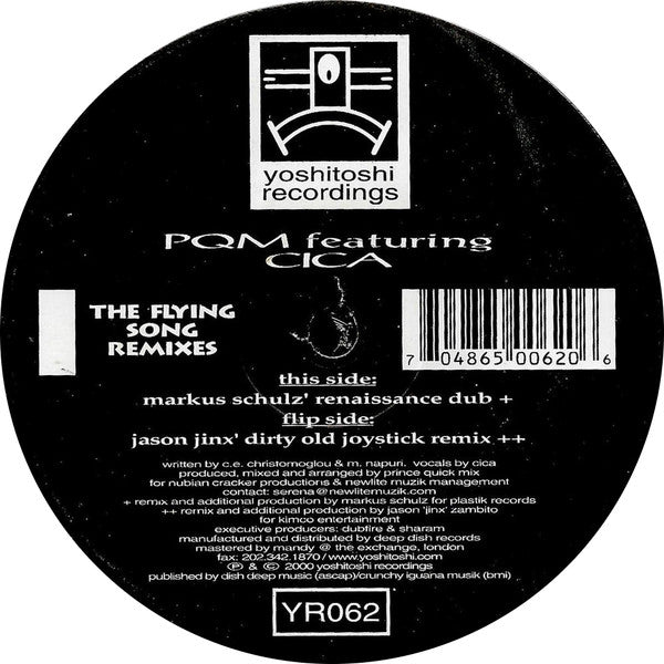PQM Featuring Cica – The Flying Song (Remixes) (2x12", Yoshitoshi Recordings, 2001) Image 4
