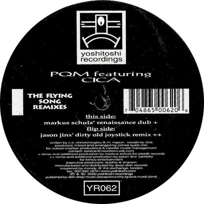PQM Featuring Cica – The Flying Song (Remixes) (2x12", Yoshitoshi Recordings, 2001) Image 4