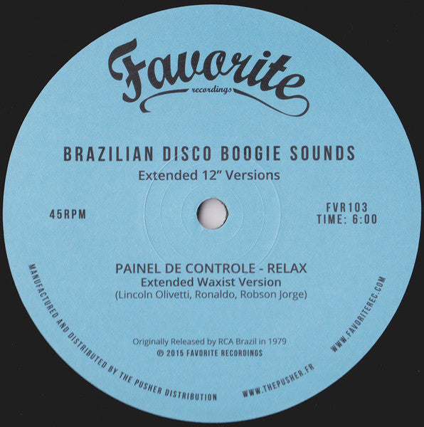 Various – Brazilian Disco Boogie Sounds (Extended 12" Versions) (12", Favorite Recordings, 2015) Front Cover