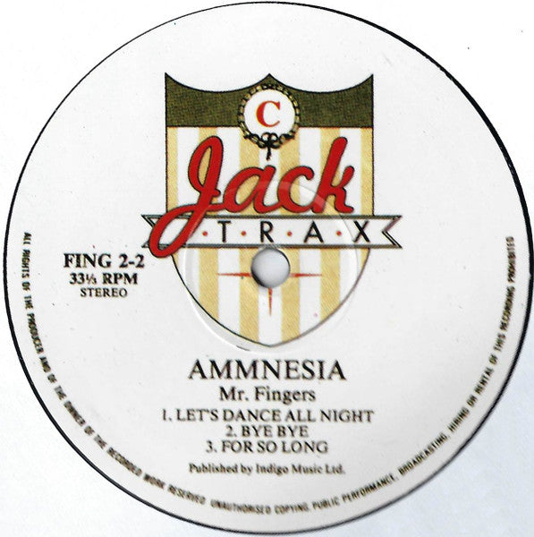 Mr Fingers – Ammnesia (2xLP, Jack Trax, 2026) Image 4