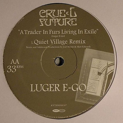 Luger E-Go – A Trader In Furs Living In Exile (12", Crue-L Records, 2008) Back Cover