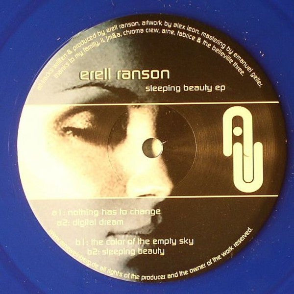 Erell Ranson – Sleeping Beauty EP (12", Blue Translucent, AW-Recordings, 2006) Front Cover