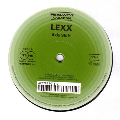 Lexx – Axis Shift (12", Permanent Vacation, 2007) Front Cover