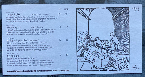 1-Speed Bike – Droopy Butt Begone! (LP, Constellation, 2000) Image 6