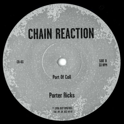 Porter Ricks – Port Of Transition / Port Of Call (12", Chain Reaction, 1996) Back Cover