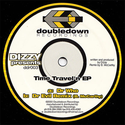 Dizzy – Time Travel'n EP (12", Doubledown Recordings, 2000) Front Cover