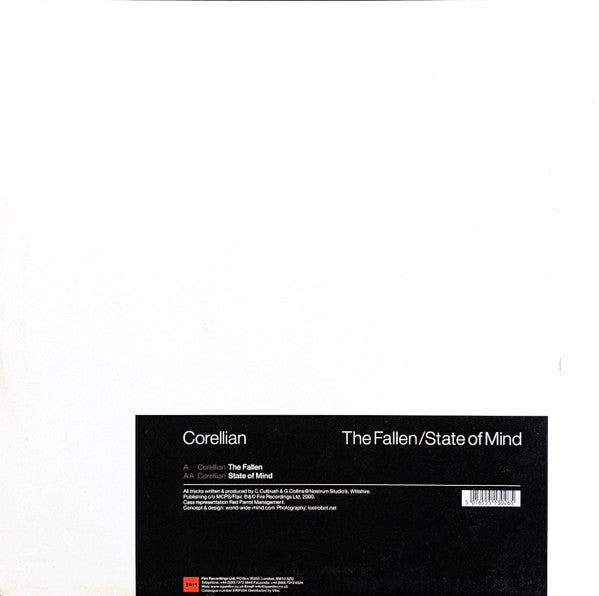 Corellian – The Fallen / State Of Mind (12", Fire, 2000) Back Cover