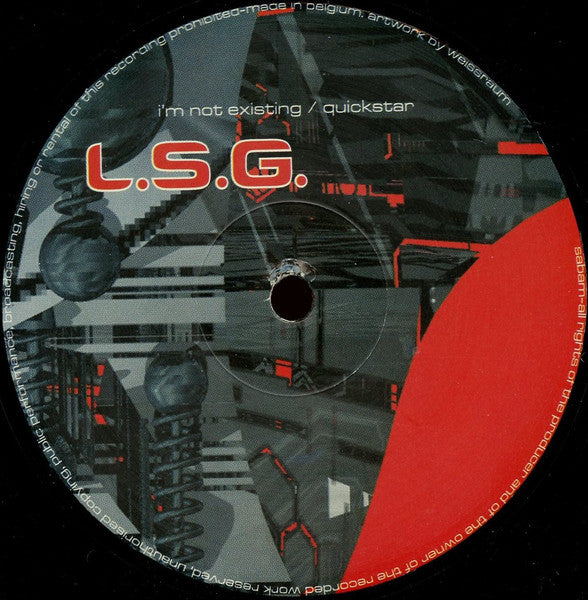 L.S.G. – I'm Not Existing / Quickstar (12", Superstition Benelux, 1999) Back Cover