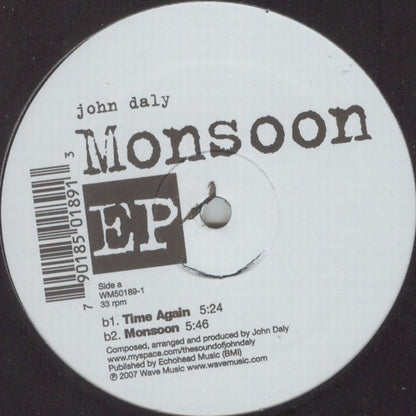 John Daly – Monsoon EP (12", Wave Music, 2007) Back Cover