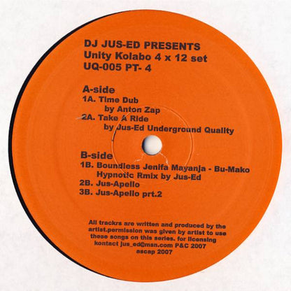 DJ Jus-Ed – Unity Kolabo (4x12"+CDr, Underground Quality, 2007) Image 5