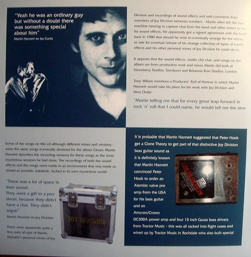 Joy Division – Martin Hannett's Personal Mixes (2xLP, Gatefold, 180g, Ozit-Morpheus Records, 2007) Image 4