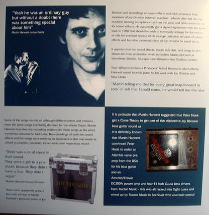 Joy Division – Martin Hannett's Personal Mixes (2xLP, Gatefold, 180g, Ozit-Morpheus Records, 2007) Image 4