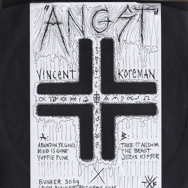 Vincent Koreman – Angst (12", Bunker Records, 2007) Front Cover
