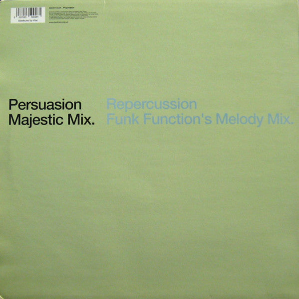 Science Dept. – Persuasion / Repercussion (12", Bedrock Records, 2000) Back Cover