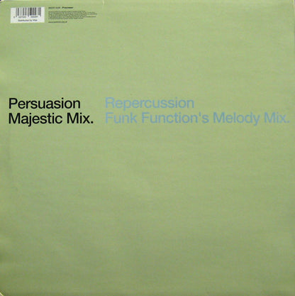 Science Dept. – Persuasion / Repercussion (12", Bedrock Records, 2000) Back Cover