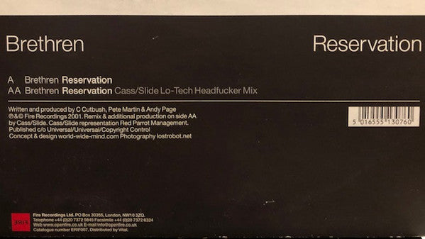 Brethren – Reservation (12", Fire, 2001) Image 5