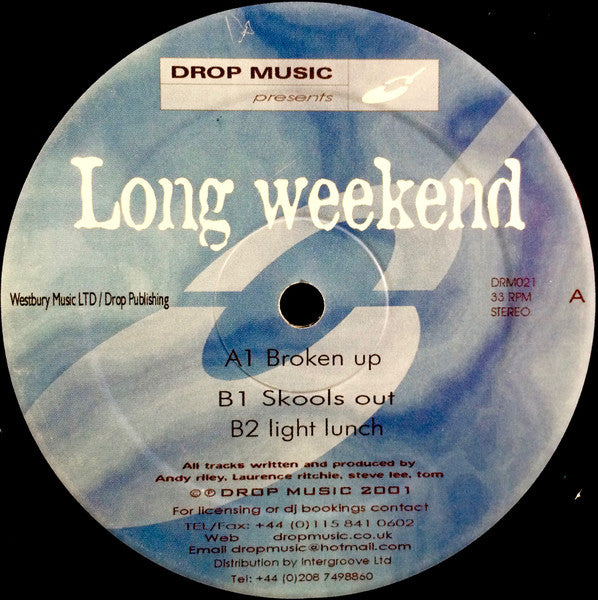 Inland Knights & The Littlemen – Long Weekend (12", Drop Music, 2002) Front Cover