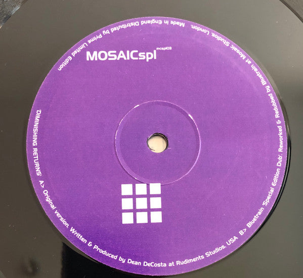 Dean DeCosta – Diminishing Returns (10", Mosaic, 2000) Back Cover