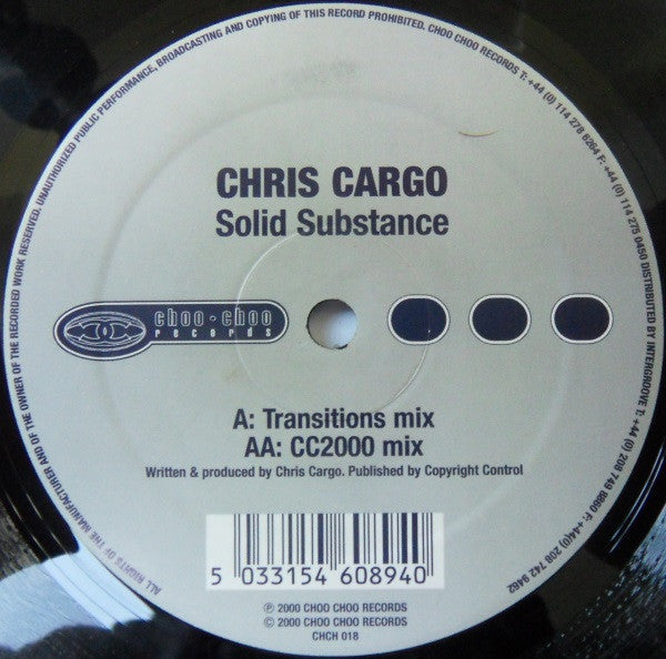 Chris Cargo – Solid Substance (12", Choo Choo Records, 2001) Front Cover