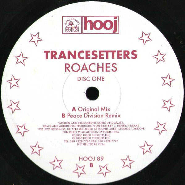 Trancesetters – Roaches (Disc One) (12", Hooj Choons, 2000) Image 4