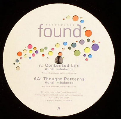 Aural Imbalance – Contented Life / Thought Patterns (12", Found Recordings, 2005) Front Cover