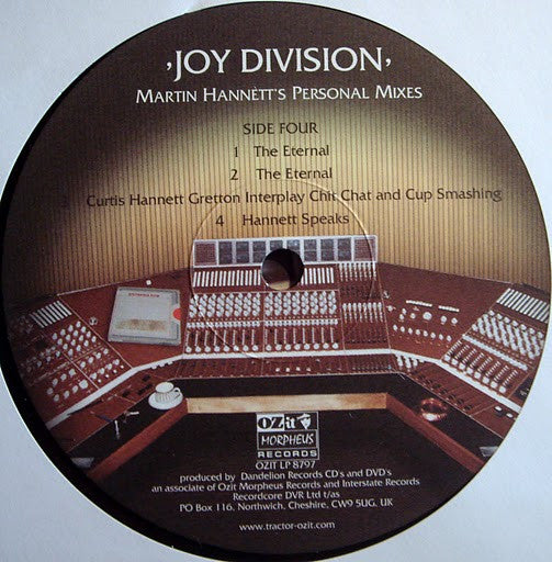 Joy Division – Martin Hannett's Personal Mixes (2xLP, Gatefold, 180g, Ozit-Morpheus Records, 2007) Back Cover