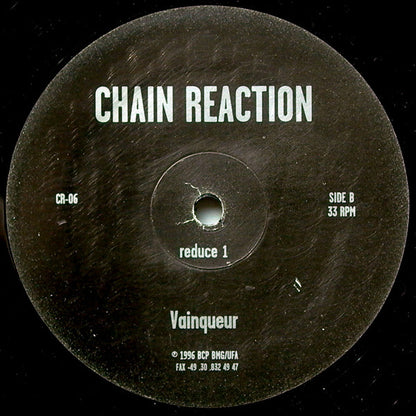 Vainqueur – Reduce (12", Chain Reaction, 1996) Back Cover