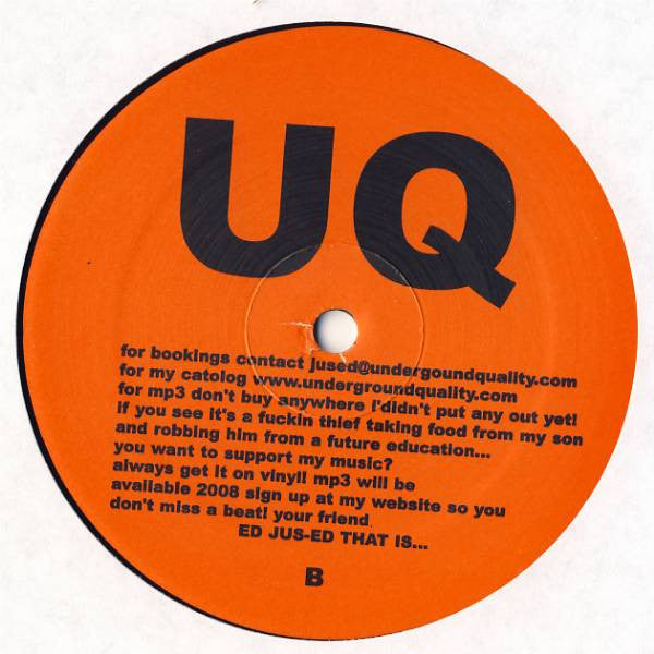 DJ Jus-Ed – Unity Kolabo (4x12"+CDr, Underground Quality, 2007) Image 6