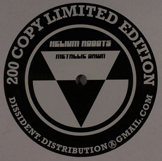 Helium Robots – Metallic Dawn (12", Dissident, 2008) Front Cover