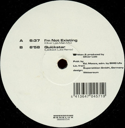 L.S.G. – I'm Not Existing / Quickstar (12", Superstition Benelux, 1999) Front Cover