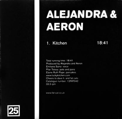 Alejandra & Aeron / QT? – Split Series #13 (12", FatCat Records, 2001) Image 3