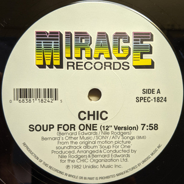 Chic – Soup For One (12", Mirage, 2021) Front Cover
