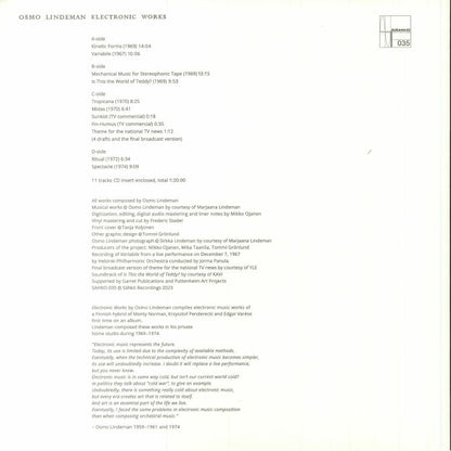 Osmo Lindeman - Electronic Works (2xLP+CD)