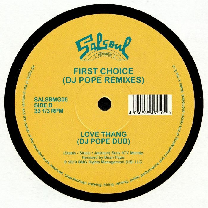 First Choice - Love Thang (DJ Pope Remixes) (12")