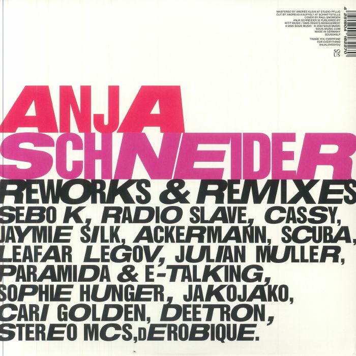 Anja Schneider - Reworks & Remixes (3x12")