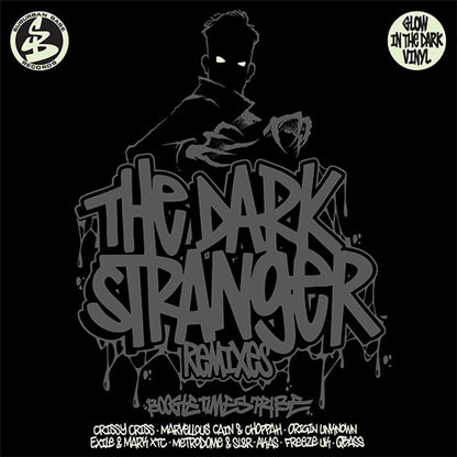 Boogie Times Tribe – The Dark Stranger (Remixes) (12"+12", Glow In The Dark, Suburban Base Records, 2025) Front Cover