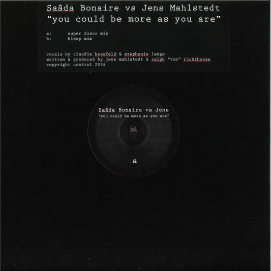 Saâda Bonaire Jens Mahlstedt – You Could Be More As You Are (12", Not On Label, 2025) Front Cover