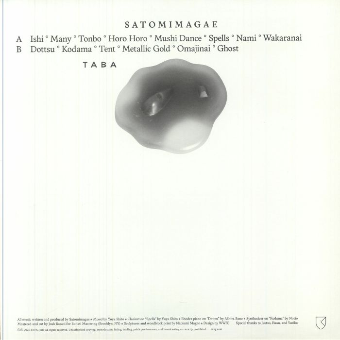Satomimagae – Taba (LP, Rvng Intl., 2025) Back Cover