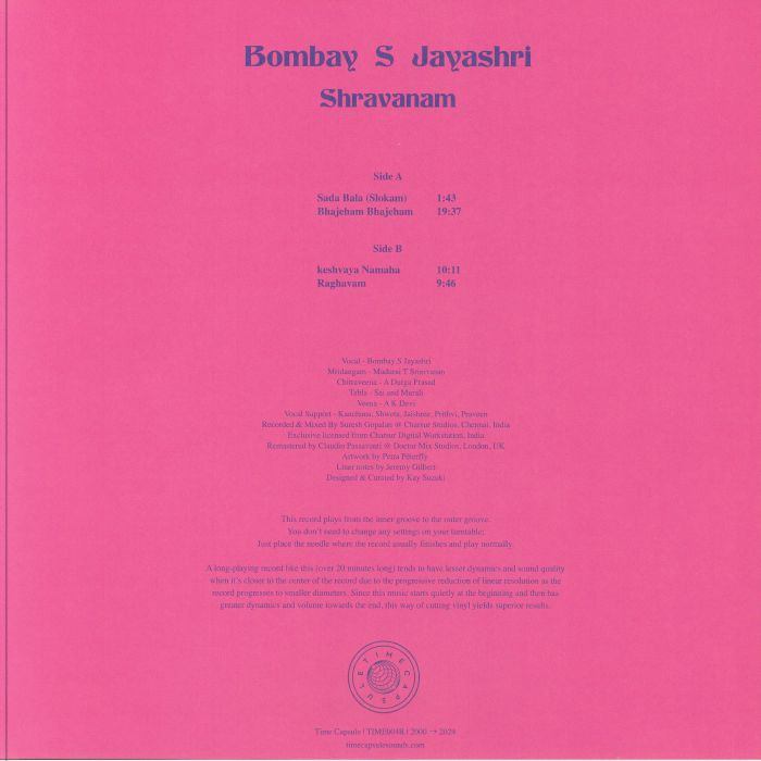 Bombay S Jayashri - Shravanam (LP)