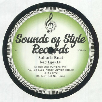 Suburb Beat – Red Eyes EP (12", Sounds of Style Records, 2025) Back Cover