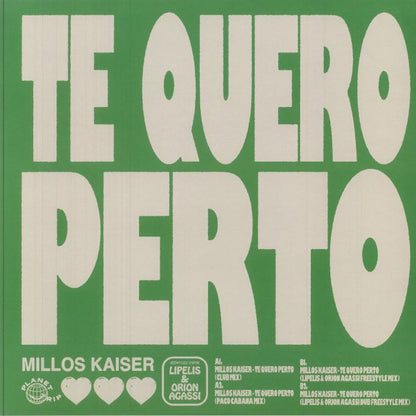 Millos Kaiser – Te Quero Perto (12", Planet Trip, 2025) Front Cover