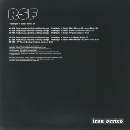 RSF - That Night In Brazil (Remix EP) (12")