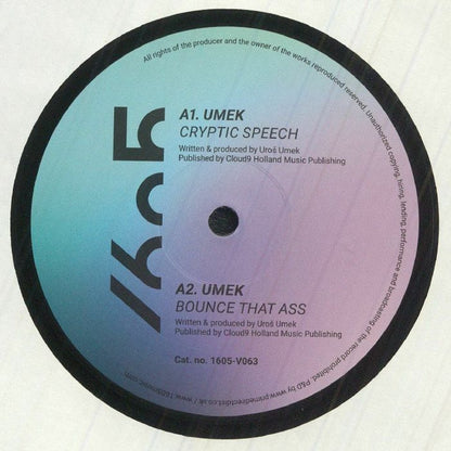Umek – 1605-V063 (12", 1605 Music Therapy, 2022) Front Cover