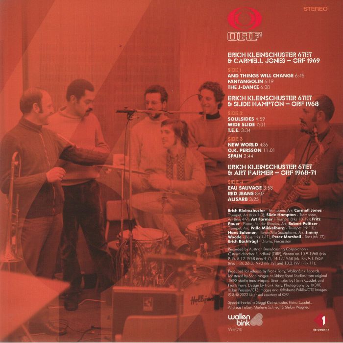 Erich Kleinschuster 6tet , , Carmell Jones & Slide Hampton Art Farmer - ORF  / 1968-71 (2xLP)