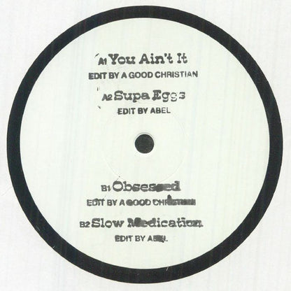 A Good Christian / Abel – 4 Track EP (12", hand-stamped, Surfing In Kansas, 2026) Front Cover