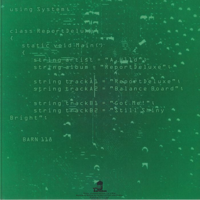 A.Wild – ReportDeluxe (12", Studio Barnhus, 2025) Back Cover