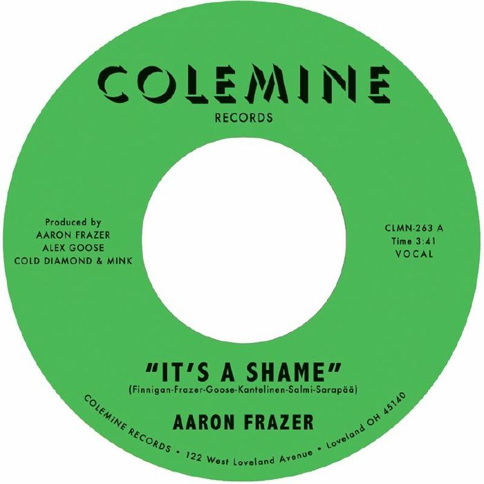 Aaron Frazer – It's A Shame (7", Colemine, 2026) Front Cover