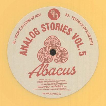 Abacus – Analog Stories Vol. 5 (12", Orange Light, Phonogramme, 2025) Back Cover